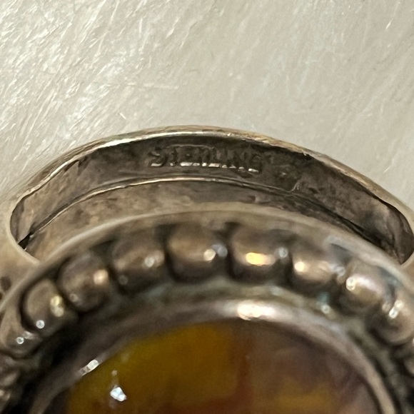 Vintage Sterling Brown Naturistic Ring - Picture 5 of 15
